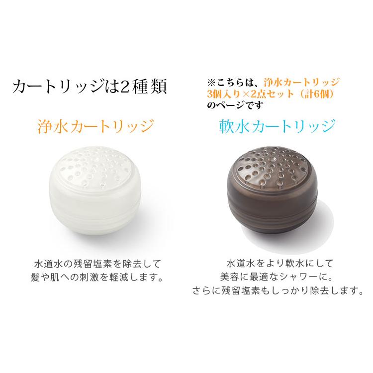 ウォータークチュール 2点セット 浄水シャワー用 浄水カートリッジ3個