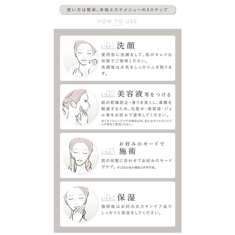 家庭用美顔器(説明書、ポーチ付)