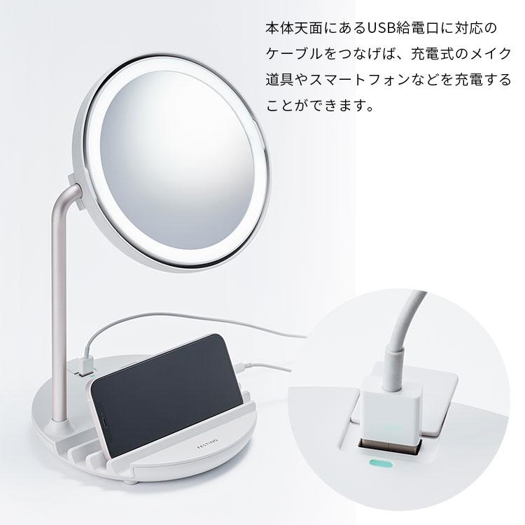 フェイスタオルおまけ付 FESTINO 充電式 LED ファンミラー Charging LED Fan Mirror フェスティノ (SIB) 海外×の画像