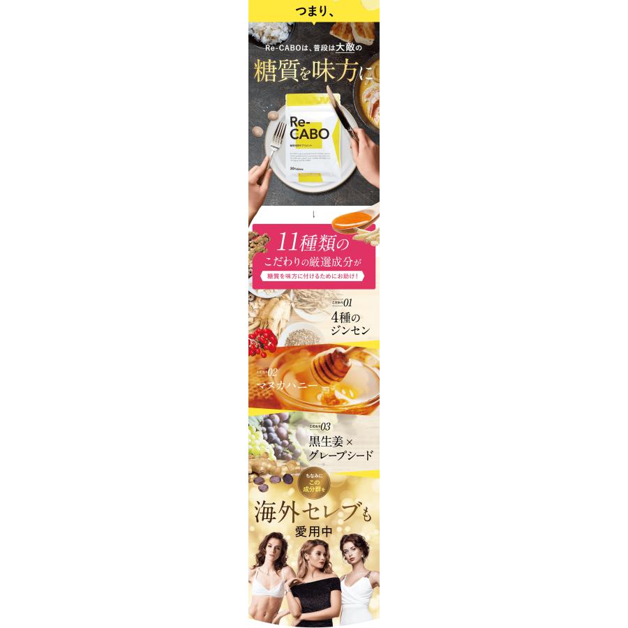 5個セット Re-CABO リカボ 30粒 サプリ サプリメント ダイエット