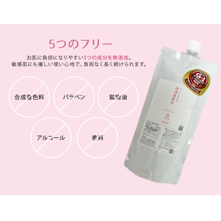 桃源美肌水 詰替え 500mL 桃源郷 全身化粧水 高アルカリ 天然温泉水