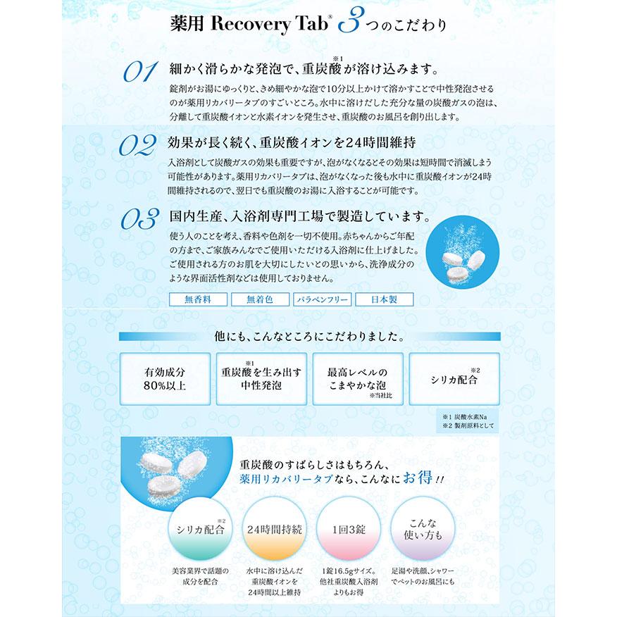 3回分おまけ付 薬用 リカバリータブ 100錠 薬用入浴剤 医薬部外品 足湯