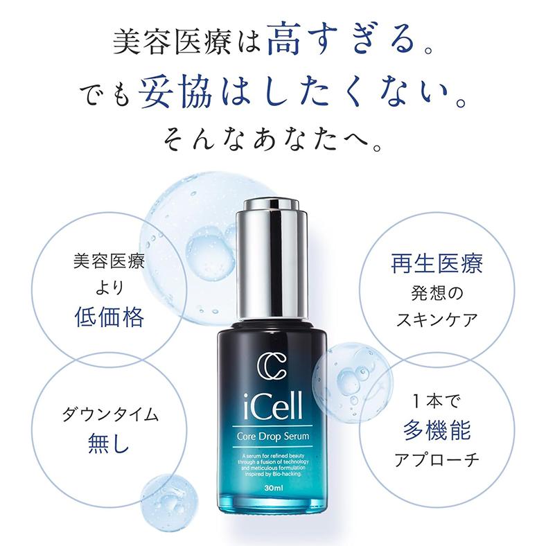 美容液 iCell アイセル コアドロップセラム 30ml エクソソーム 10