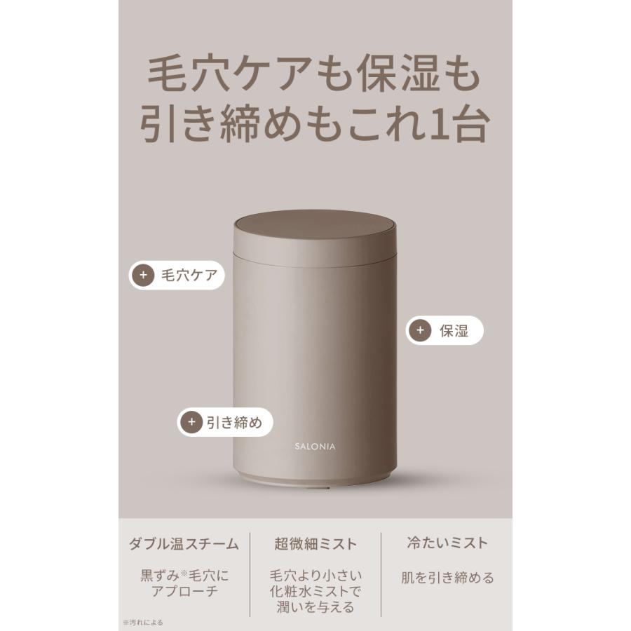 SALONIA ピュアブライトスチーマー 美顔器 サロニア スチーマー