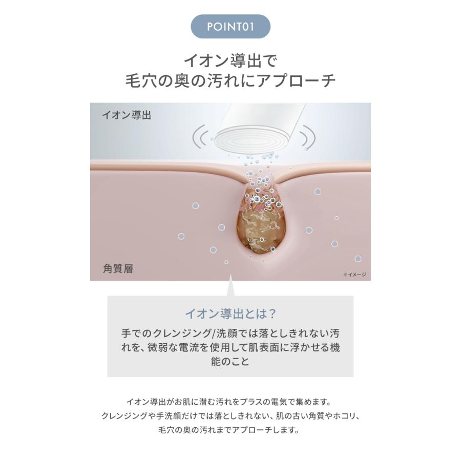 SALONIA サロニア イオンフェイシャルブラシ 電動洗顔ブラシ 洗顔 毛穴