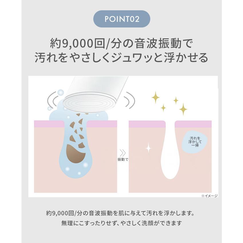 SALONIA サロニア イオンフェイシャルブラシ 電動洗顔ブラシ 洗顔 毛穴