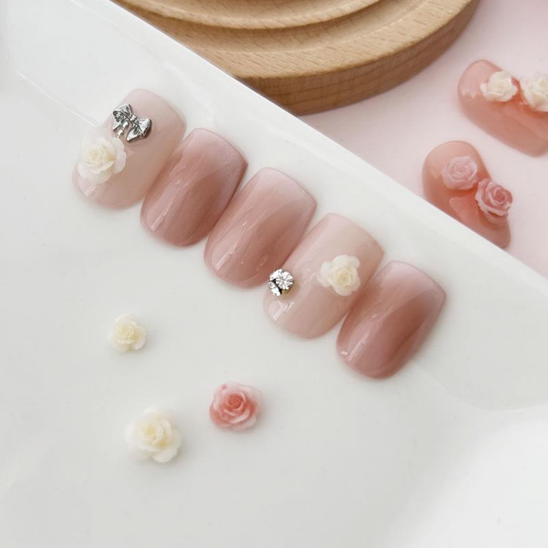 ネイルパーツ フラワー 薔薇 3D 6個入り (メール便でも可) : nail for