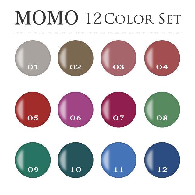 12個セットカラージェル MOMO nail for all 3g 01-12 nail for all 公式 カラージェル MOMO by 3g 12色セット 01-12