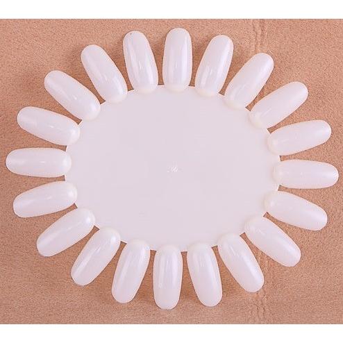 メール便不可】カラーチャートオーバル型 ナチュラル20色 10枚セット