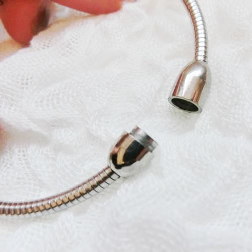 ステンレスブレスレット27 3mm幅 ワイヤー マグネット式 シルバー