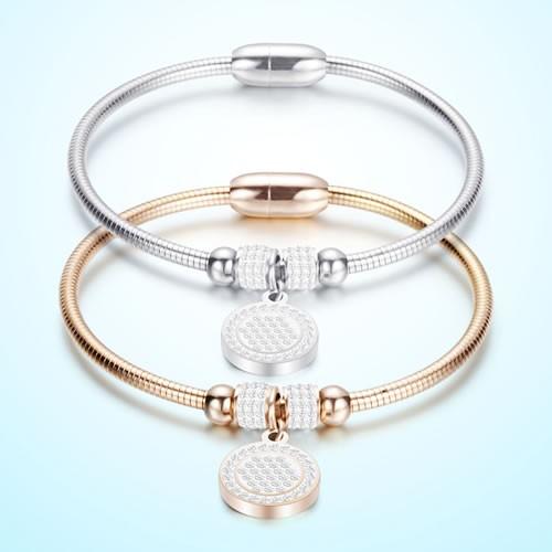 [１６本+オマケ１本]ブレスレット デコ グルーデコ クレイ まとめ売り ステンレスブレスレット28 3mm幅 ワイヤー マグネット式 メダルタイプ