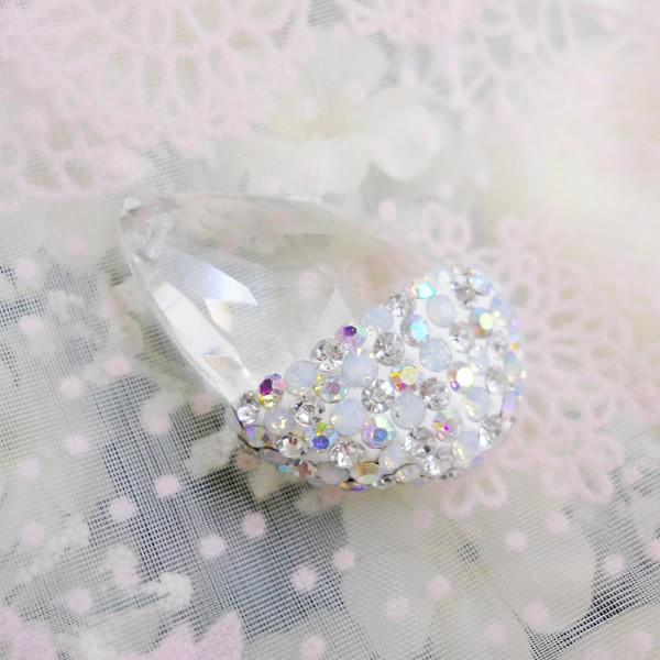 グルーデコ土台 デコ土台 ペンダントトップ・クリスタルパーツ しずく