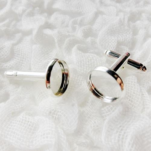 グルーデコ土台 デコ土台 カフス・カフスリンクス01 丸 ラウンド 大/中