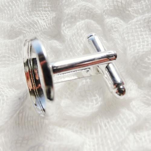 グルーデコ土台 デコ土台 カフス・カフスリンクス01 丸 ラウンド 大/中