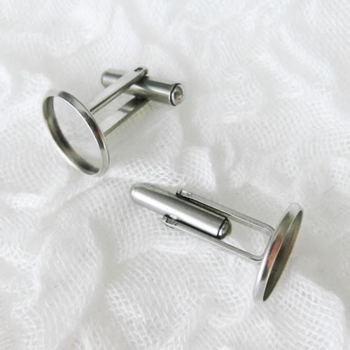 グルーデコ土台 デコ土台 カフス・カフスリンクス03 丸 ララウンド