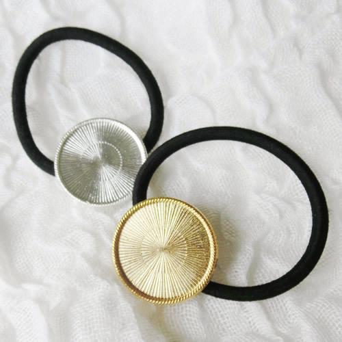 グルーデコ土台 デコ土台 へアゴム03 丸 ラウンド 26mm ゴールド