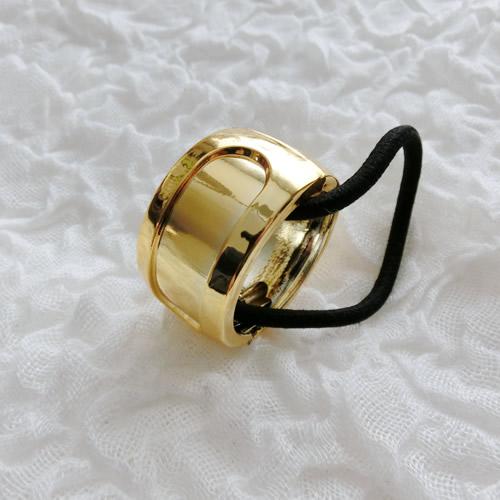 グルーデコ土台 デコ土台 へアゴム19 ポニークリップ型 Φ39mm ゴールド