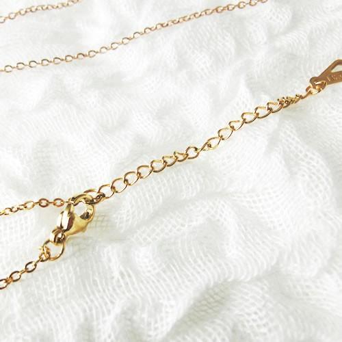 グルーデコ土台 チェーン付き ネックレス 06 シルバー ゴールド ピンク