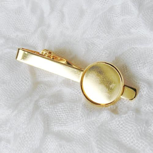 グルーデコ土台 デコ土台 ネクタイピン01 丸 ラウンド 16mm シルバー