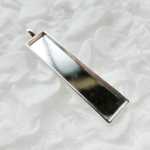 グルーデコ土台 シルバーペンダントトップ・ヘッド13 長方形 外径12