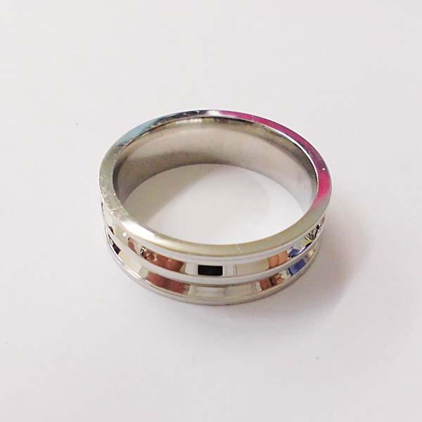 グルーデコ土台 ステンレスリング22 指輪 ダブルエタニティ―リング