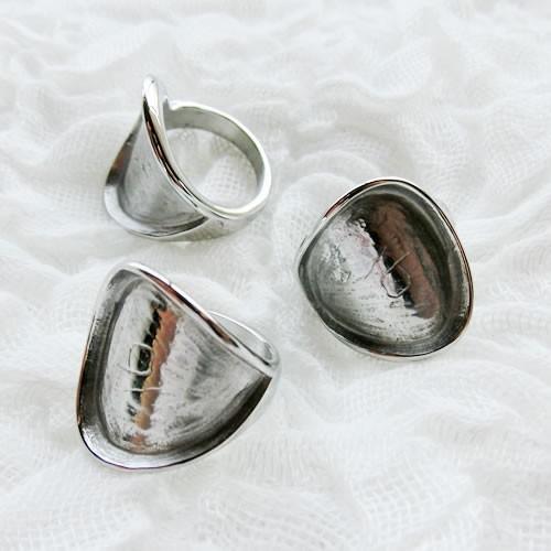 グルーデコ土台 ステンレスリング38 指輪 デザインリング ステンレス