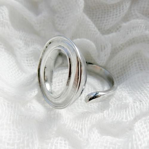 グルーデコ土台 ステンレスリング43 指輪 フリー Oデザインリング