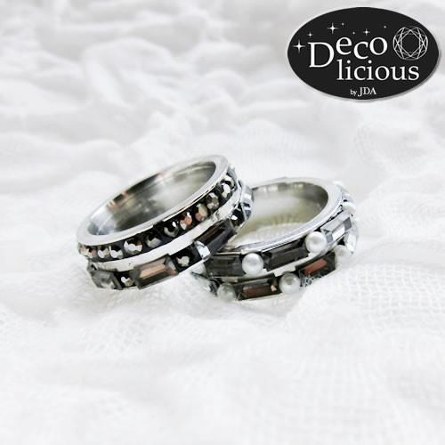 グルーデコ土台 ステンレスリング46 12/14号 指輪 ダブルエタニティー