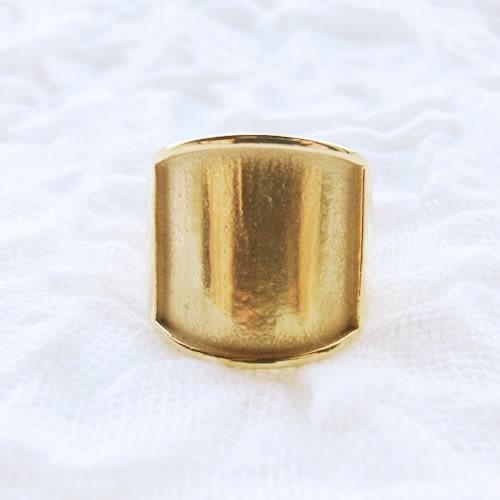 グルーデコ土台 ビッグ ボリューム ステンレスリング 61 幅広 スクエア