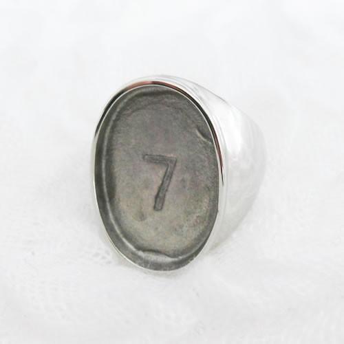 シルバー925縦長オーバルリング グルーデコ土台 縦オーバルリング71 シルバー/ゴールド 指輪