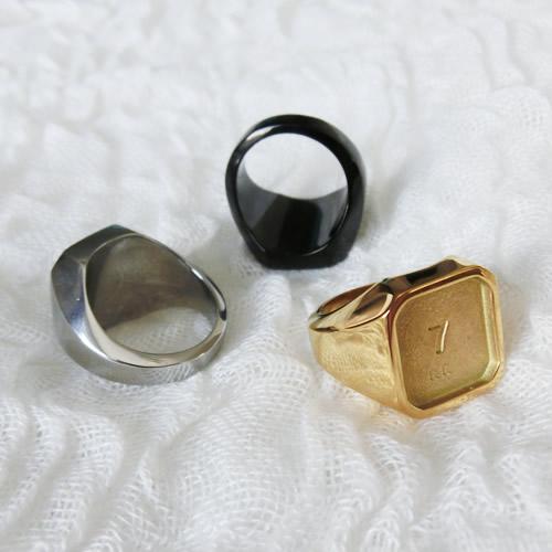 グルーデコ土台 スクエアリング80 シルバー/ゴールド/ブラック 指輪