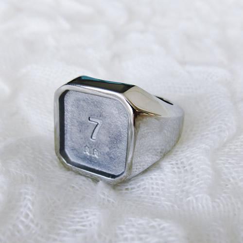 グルーデコ土台 スクエアリング80 シルバー/ゴールド/ブラック 指輪