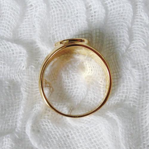 グルーデコ土台 縦オーバルリング81 シルバー/ゴールド 指輪