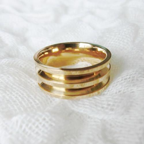 グルーデコ土台 ステンレスリング 85 指輪 ダブルエタニティーリング