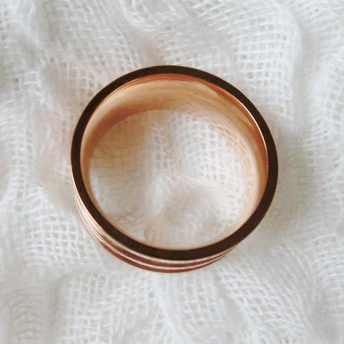 グルーデコ土台 ステンレスリング 85 指輪 ダブルエタニティーリング