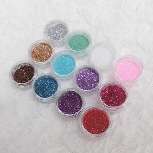 グリッターパウダー ラメミックス 12色セット 条件付きメール便OK