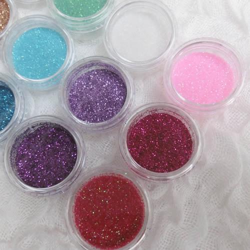 グリッターパウダー ラメミックス 12色セット 条件付きメール便OK
