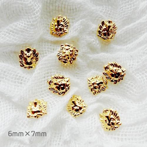 ライオン フェイス 顔 6mm 7mm 月 ゴールド アニマル 動物 獅子 メタルパーツ サマーネイル メール便ok M 132 Nailicious ネイリシャス 通販 Yahoo ショッピング