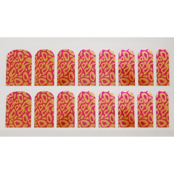 メール便ok メタリックネイルホイル レオパード ピンクゴールド 16pcs ミンクスと並ぶネイルシール Nf 005 Nailicious ネイリシャス 通販 Yahoo ショッピング