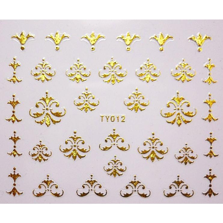 メール便ok ネイルシール6 ロココ風 ゴールド S 6 Ty012g Nailicious ネイリシャス 通販 Yahoo ショッピング