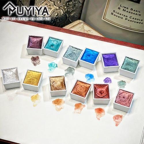 ☆RUYIYA（ルイーヤ）：メタリック水彩パレット2085 ウォータリーシャドウ $｜nailkoubou｜02