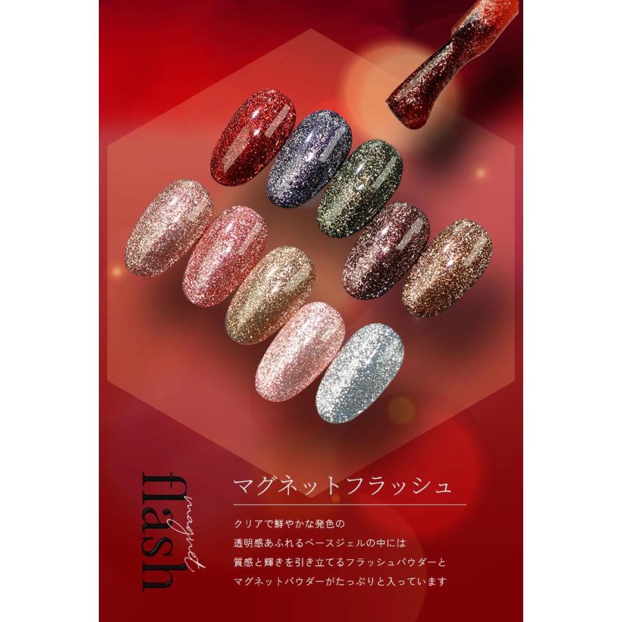 フラッシュ ＆ マグネット 驚きの透明感と輝き マグネットネイル