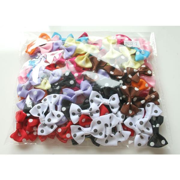 卸売り価格!!★ハンドメイドに★大玉ドットリボンモチーフ10色100個 |  | 02