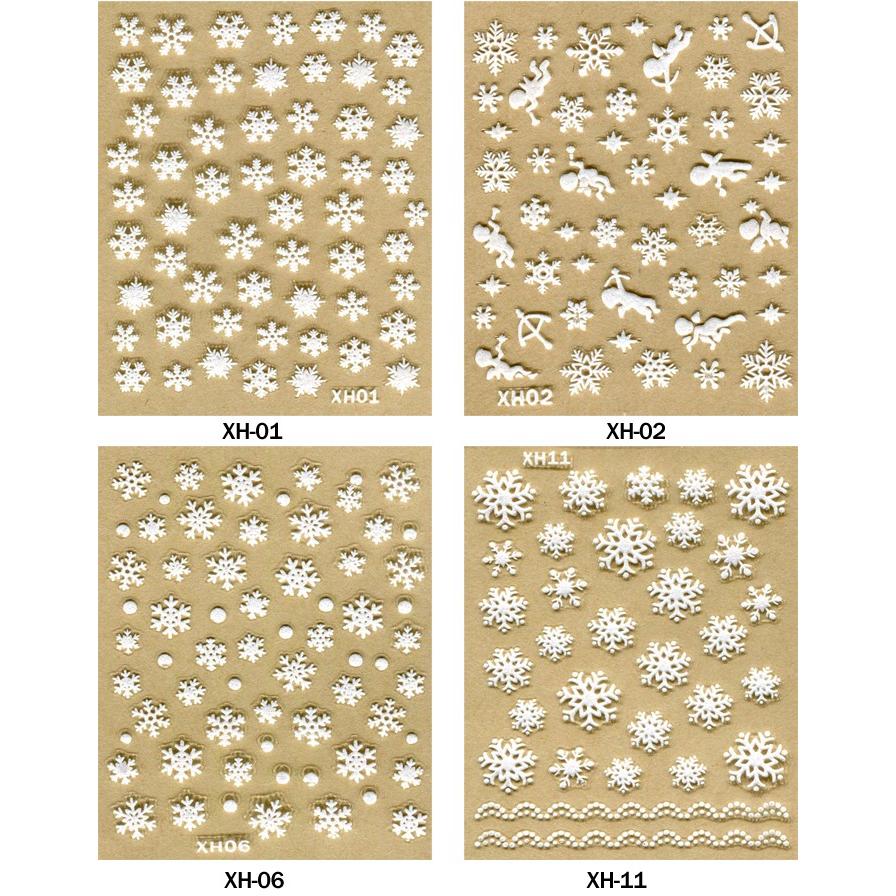 メール便ｏｋ 粘着力upの改良版3dネイルシール 今までの3dネイルシールとはちょっと違う 選べる28種類 パッケージなし 冬限定 雪結晶4種 Nailseal Qt Xh ネイル工房 通販 Yahoo ショッピング