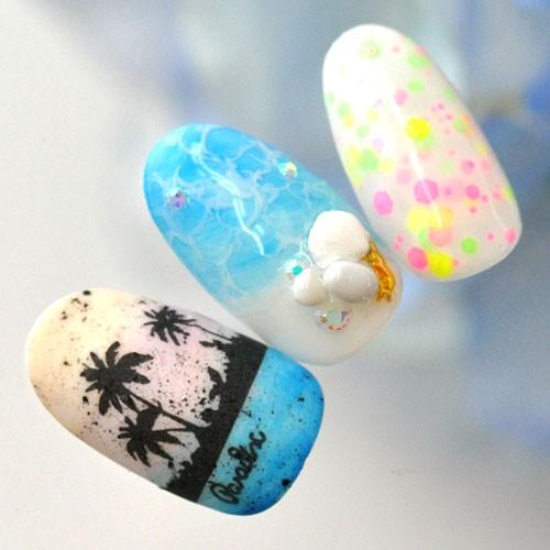 ネイルシール 夏 ヤシの木 ネイル工房 |ジェルネイル ネイル シール