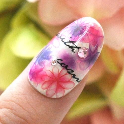 ネイルシール フラワー 花 水彩 | ジェルネイル ネイル ネイル用品