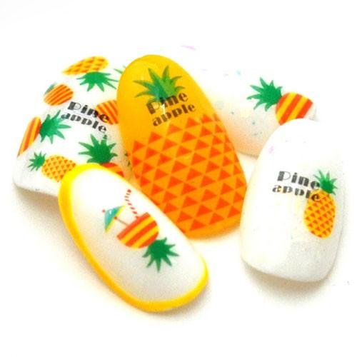 ネイルシール フルーツ パイン パイナップル 文字 ジュース 夏