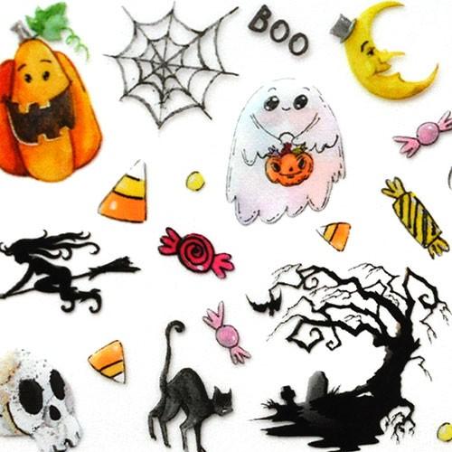 ハロウィン かぼちゃ 文字 ミラーホイル ジェルネイル ネイル パーツ