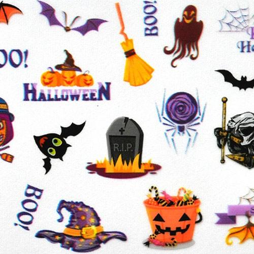 ハロウィン かぼちゃ 文字 ミラーホイル ジェルネイル ネイル パーツ