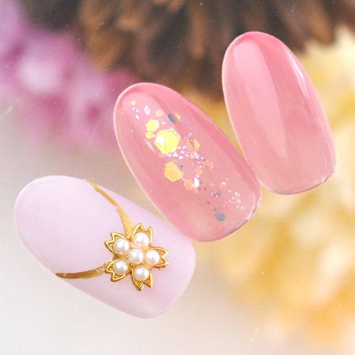 ネイルパーツ さくら 桜 フラワー パーツ 2個 ネイルアート ネイル